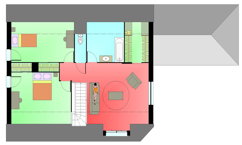 Plan étage maison ERICLOR