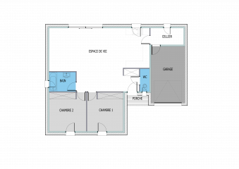 Plan Maison Avec 2 Chambres En Forme De